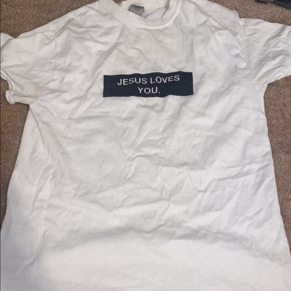 Jesus loves you shirt! White! Only worn a few times!